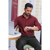 image:imageCOOFANDY Mens Dress Shirts Long Sleeve Stain Shield Button Down Shirt Regular Fit Formal Business Wedding ShirtsRed