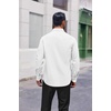 image:imageCOOFANDY Mens Dress Shirts Long Sleeve Stain Shield Button Down Shirt Regular Fit Formal Business Wedding ShirtsWhite