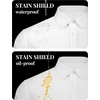 image:imageCOOFANDY Mens Dress Shirts Long Sleeve Stain Shield Button Down Shirt Regular Fit Formal Business Wedding ShirtsWhite