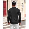 image:imageCOOFANDY Mens Dress Shirts Untucked Long Sleeve Button Down Denim Shirt Stretch Business Casual ShirtsBlack