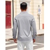 image:imageCOOFANDY Mens Dress Shirts Untucked Long Sleeve Button Down Denim Shirt Stretch Business Casual ShirtsGrey