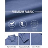 image:imageCOOFANDY Mens Dress Shirts Untucked Long Sleeve Button Down Denim Shirt Stretch Business Casual ShirtsNavy Blue
