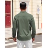 image:imageCOOFANDY Mens Dress Shirts Untucked Long Sleeve Button Down Denim Shirt Stretch Business Casual ShirtsOlive Green