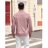 image:imageCOOFANDY Mens Dress Shirts Untucked Long Sleeve Button Down Denim Shirt Stretch Business Casual ShirtsPink