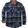 image:imageCOOFANDY Mens Fall Plaid Button Down Shirt Long Sleeve Casual Cowboy Work Shirts Lightweight Flannel Shirts Two PocketA Plaidgreen Blue Plaid
