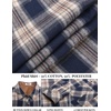 image:imageCOOFANDY Mens Fall Plaid Button Down Shirt Long Sleeve Casual Cowboy Work Shirts Lightweight Flannel Shirts Two PocketA Plaidnavy Khaki Plaid