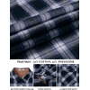 image:imageCOOFANDY Mens Fall Plaid Button Down Shirt Long Sleeve Casual Cowboy Work Shirts Lightweight Flannel Shirts Two PocketPlaidblack  Navy