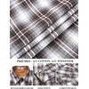 image:imageCOOFANDY Mens Fall Plaid Button Down Shirt Long Sleeve Casual Cowboy Work Shirts Lightweight Flannel Shirts Two PocketPlaidbrown White Plaid