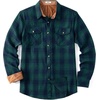 image:imageCOOFANDY Mens Fall Plaid Button Down Shirt Long Sleeve Casual Cowboy Work Shirts Lightweight Flannel Shirts Two PocketPlaidgreen