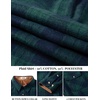 image:imageCOOFANDY Mens Fall Plaid Button Down Shirt Long Sleeve Casual Cowboy Work Shirts Lightweight Flannel Shirts Two PocketPlaidgreen