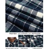 image:imageCOOFANDY Mens Fall Plaid Button Down Shirt Long Sleeve Casual Cowboy Work Shirts Lightweight Flannel Shirts Two PocketPlaidgreygreennavy