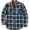 image:imageCOOFANDY Mens Fall Plaid Button Down Shirt Long Sleeve Casual Cowboy Work Shirts Lightweight Flannel Shirts Two PocketPlaidgreygreennavy