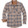 image:imageCOOFANDY Mens Fall Plaid Button Down Shirt Long Sleeve Casual Cowboy Work Shirts Lightweight Flannel Shirts Two PocketPlaidkhaki