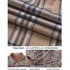 image:imageCOOFANDY Mens Fall Plaid Button Down Shirt Long Sleeve Casual Cowboy Work Shirts Lightweight Flannel Shirts Two PocketPlaidkhaki