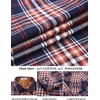 image:imageCOOFANDY Mens Fall Plaid Button Down Shirt Long Sleeve Casual Cowboy Work Shirts Lightweight Flannel Shirts Two PocketPlaidred Navy White
