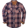 image:imageCOOFANDY Mens Fall Plaid Button Down Shirt Long Sleeve Casual Cowboy Work Shirts Lightweight Flannel Shirts Two PocketPlaidred Navy White
