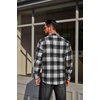 image:imageCOOFANDY Mens Flannel Plaid Shirts Long Sleeve Casual Button Down Cotton Shirt with PocketBlack White Plaid