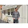 image:imageCOOFANDY Mens Flannel Plaid Shirts Long Sleeve Casual Button Down Cotton Shirt with PocketBlack White Plaid