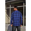 image:imageCOOFANDY Mens Flannel Plaid Shirts Long Sleeve Casual Button Down Cotton Shirt with PocketBlue Black Plaid
