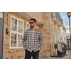 image:imageCOOFANDY Mens Flannel Plaid Shirts Long Sleeve Casual Button Down Cotton Shirt with PocketBrown White Plaid