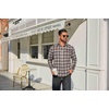 image:imageCOOFANDY Mens Flannel Plaid Shirts Long Sleeve Casual Button Down Cotton Shirt with PocketBrown White Plaid