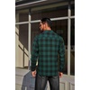 image:imageCOOFANDY Mens Flannel Plaid Shirts Long Sleeve Casual Button Down Cotton Shirt with PocketGreen Black Plaid