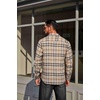 image:imageCOOFANDY Mens Flannel Plaid Shirts Long Sleeve Casual Button Down Cotton Shirt with PocketKhaki Black Plaid