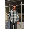 image:imageCOOFANDY Mens Flannel Plaid Shirts Long Sleeve Casual Button Down Cotton Shirt with PocketNavy Green Plaid