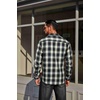 image:imageCOOFANDY Mens Flannel Plaid Shirts Long Sleeve Casual Button Down Cotton Shirt with PocketNavy Green Plaid