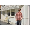 image:imageCOOFANDY Mens Flannel Plaid Shirts Long Sleeve Casual Button Down Cotton Shirt with PocketOrange Black Plaid