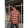 image:imageCOOFANDY Mens Flannel Plaid Shirts Long Sleeve Casual Button Down Cotton Shirt with PocketOrange Black Plaid