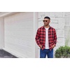 image:imageCOOFANDY Mens Flannel Plaid Shirts Long Sleeve Casual Button Down Cotton Shirt with PocketRed Black Plaid