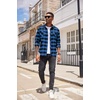 image:imageCOOFANDY Mens Flannel Plaid Shirts Long Sleeve Casual Button Down Shirt with PocketsBlue