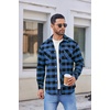 image:imageCOOFANDY Mens Flannel Plaid Shirts Long Sleeve Casual Button Down Shirt with PocketsBlue