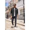 image:imageCOOFANDY Mens Flannel Plaid Shirts Long Sleeve Casual Button Down Shirt with PocketsDark Grey