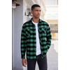 image:imageCOOFANDY Mens Flannel Plaid Shirts Long Sleeve Casual Button Down Shirt with PocketsGreen