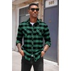 image:imageCOOFANDY Mens Flannel Plaid Shirts Long Sleeve Casual Button Down Shirt with PocketsGreen