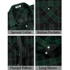 image:imageCOOFANDY Mens Flannel Plaid Shirts Long Sleeve Casual Button Down Shirt with PocketsGreen Black