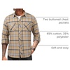 image:imageCOOFANDY Mens Flannel Plaid Shirts Long Sleeve Casual Button Down Shirt with PocketsKhaki