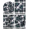 image:imageCOOFANDY Mens Flannel Plaid Shirts Long Sleeve Casual Button Down Shirt with PocketsNavy Green