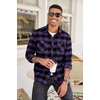 image:imageCOOFANDY Mens Flannel Plaid Shirts Long Sleeve Casual Button Down Shirt with PocketsPurple