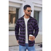 image:imageCOOFANDY Mens Flannel Plaid Shirts Long Sleeve Casual Button Down Shirt with PocketsPurple