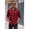 image:imageCOOFANDY Mens Flannel Plaid Shirts Long Sleeve Casual Button Down Shirt with PocketsRed