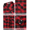 image:imageCOOFANDY Mens Flannel Plaid Shirts Long Sleeve Casual Button Down Shirt with PocketsRed
