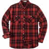 image:imageCOOFANDY Mens Flannel Plaid Shirts Long Sleeve Casual Button Down Shirt with PocketsRed Black Plaid