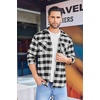 image:imageCOOFANDY Mens Flannel Plaid Shirts Long Sleeve Casual Button Down Shirt with PocketsWhite