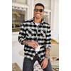 image:imageCOOFANDY Mens Flannel Plaid Shirts Long Sleeve Casual Button Down Shirt with PocketsWhite