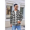 image:imageCOOFANDY Mens Flannel Plaid Shirts Long Sleeve Casual Button Down Shirt with PocketsWhite