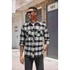 image:imageCOOFANDY Mens Flannel Plaid Shirts Long Sleeve Casual Button Down Shirt with PocketsWhite Black Plaid