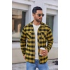 image:imageCOOFANDY Mens Flannel Plaid Shirts Long Sleeve Casual Button Down Shirt with PocketsYellow